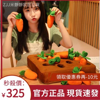 Zjj【現貨】日韓系精品 胡蘿蔔玩偶 寶寶拔蘿蔔益智 毛絨玩具 兒童公仔 親子互動 早教幼兒啟蒙穎穎