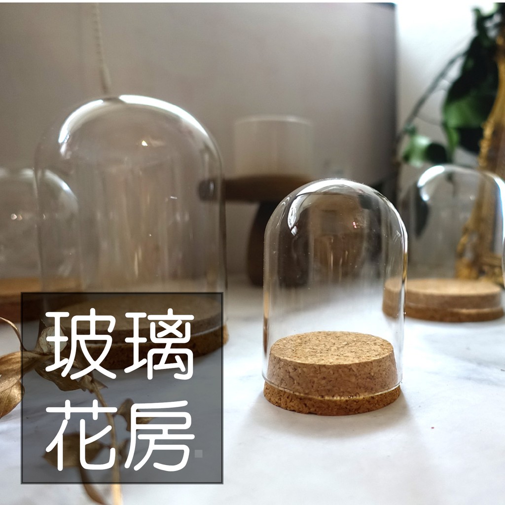 My Wonderful 5款玻璃花房 透明玻璃罩 玻璃盅軟木塞 玻璃罩軟木塞 Diy天然乾燥花材 手做生日禮物 蝦皮購物