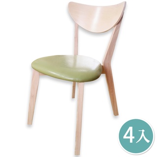 Boden-薇拉清新風格雙色實木餐椅(四入組合)
