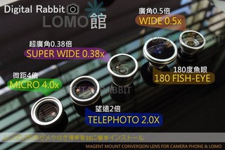 數位小兔 Digital King 0.38X 0.38 超廣角鏡頭 手機相機 5000T SQ30m VQ5090