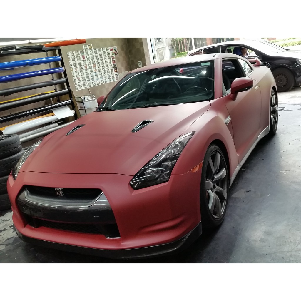 NISSAN GTR R35  全車貼膜 消光紅  汽車貼膜 汽車包膜 台北貼膜 天母貼膜 北投貼膜 士林貼膜 370Z