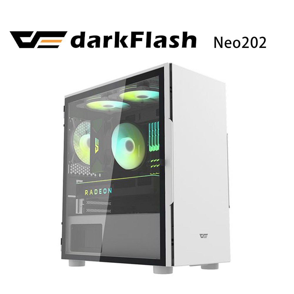 darkFlash Neo202 M-ATX 電腦機殼/機箱(不含風扇)-白 現貨 廠商直送