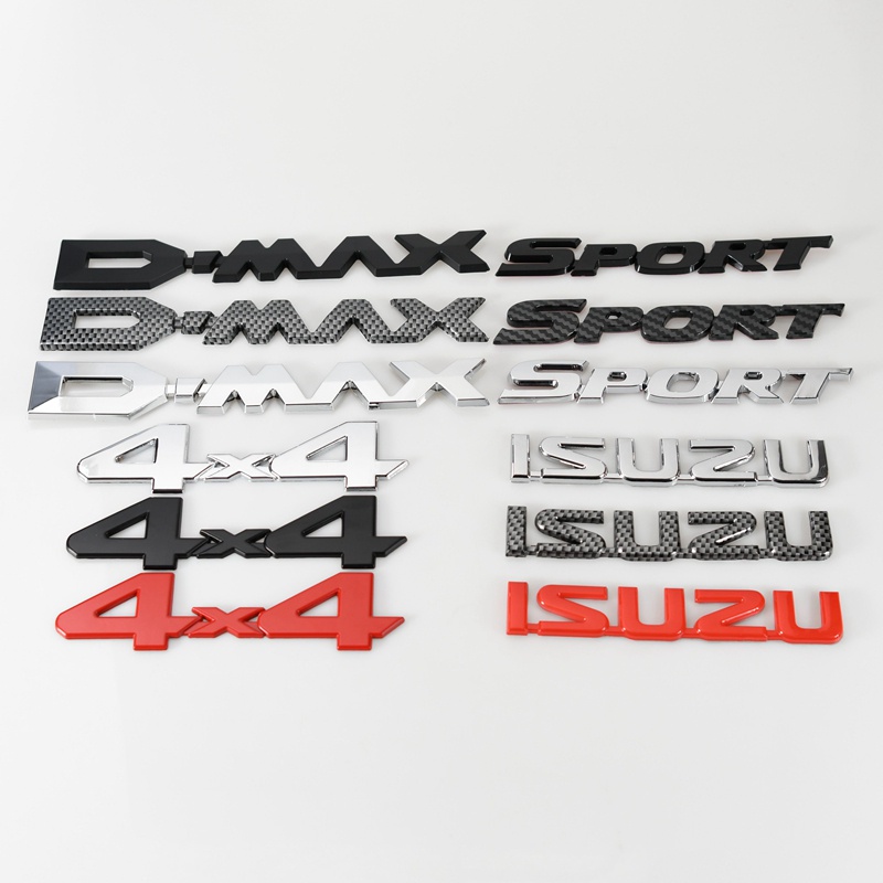 三維汽車標誌貼紙後行李箱和前格柵 4X4 SPORT D-MAX 標誌適用於五十鈴 DMAX 徽章貼花更換