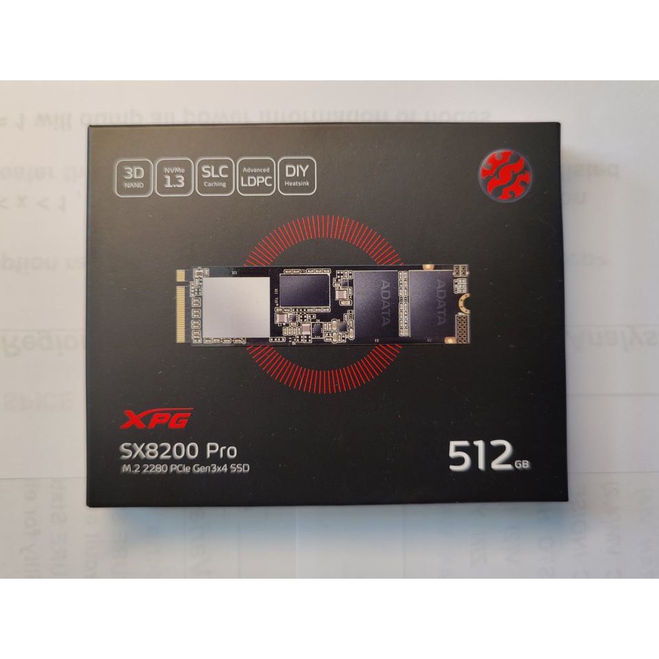 （僅安裝系統測試穩定性）威剛 ADATA XPG SX8200 PRO 512G M.2/SSD/固態硬碟/五年保