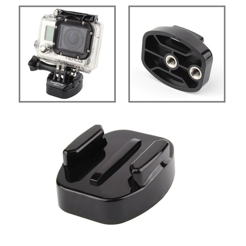 Gopro配件快拆腳架固定座三腳架固定座兩個1 4英吋螺口固定支架副廠配件hero6 Hero5 Sjcam 蝦皮購物