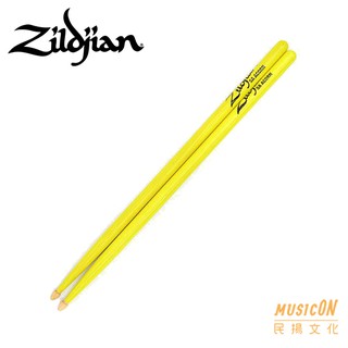 【民揚樂器】爵士鼓鼓棒 Zildjian 5ACWDGY 螢光黃 胡桃木