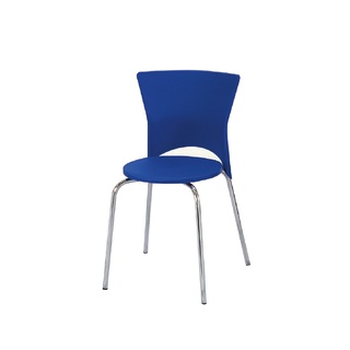 【上丞家具】中部滿額免運 751-2 巧思椅 餐椅 餐廳椅 用餐椅 休閒椅 造型椅 洽談椅 電鍍 銀腳 藍色 椅子