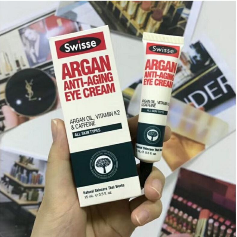 Swisse 摩洛哥堅果油抗老化眼霜15ml 去黑眼圈抗氧化緊致眼霜