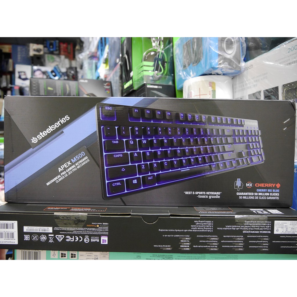 #本店吳銘 賽睿 steelseries Apex M500 機械式鍵盤 電競鍵盤 英文藍光 CherryMX 青軸紅軸