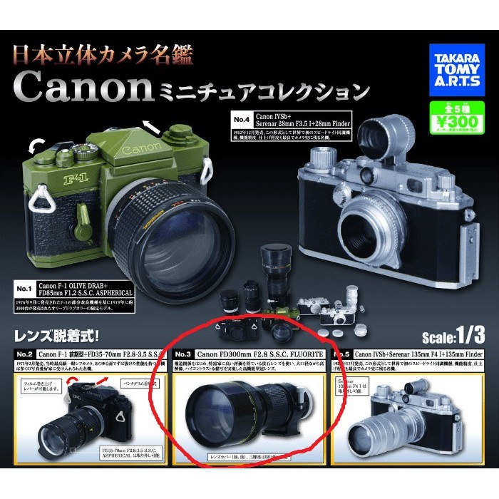 Canon相機名鑑扭蛋 單售或交換