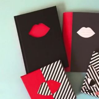 ☆現貨☆【LULU GUINNESS】Slimline Notebook 精緻唇形筆記本
