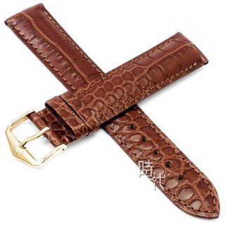 【海奕施 HIRSCH】10220779 鱷魚皮錶帶 Gen. Alligator L 棕色 真皮錶帶 附工具 台南時代