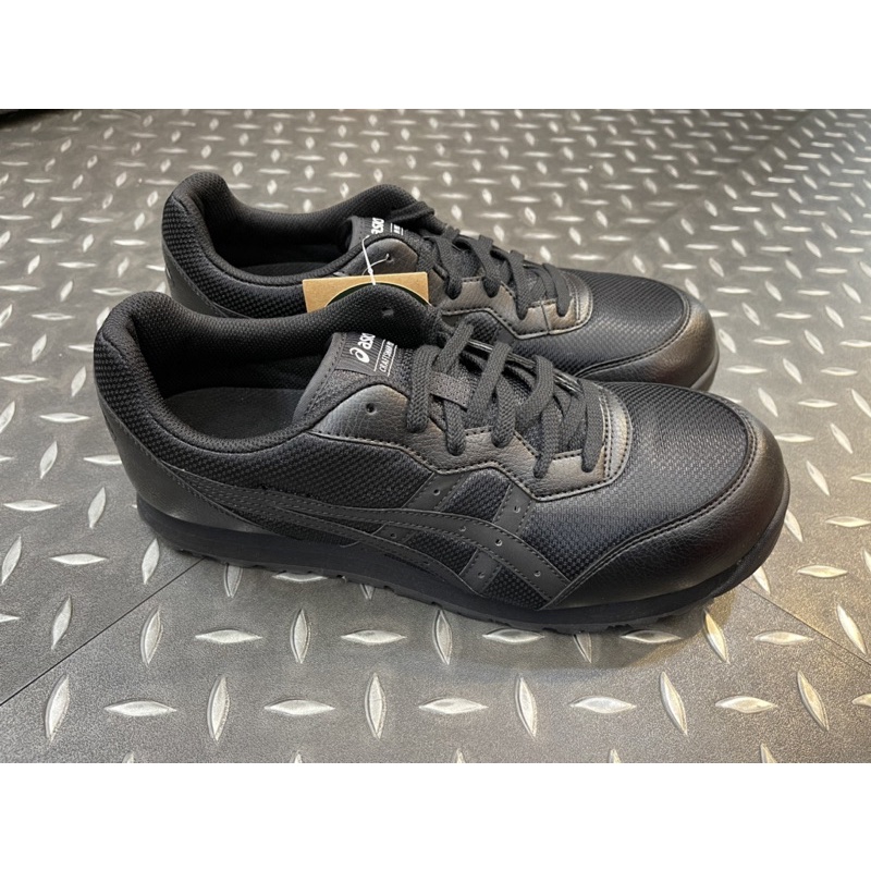 全黑 ASICS WINJOB CP201 塑鋼頭 安全鞋