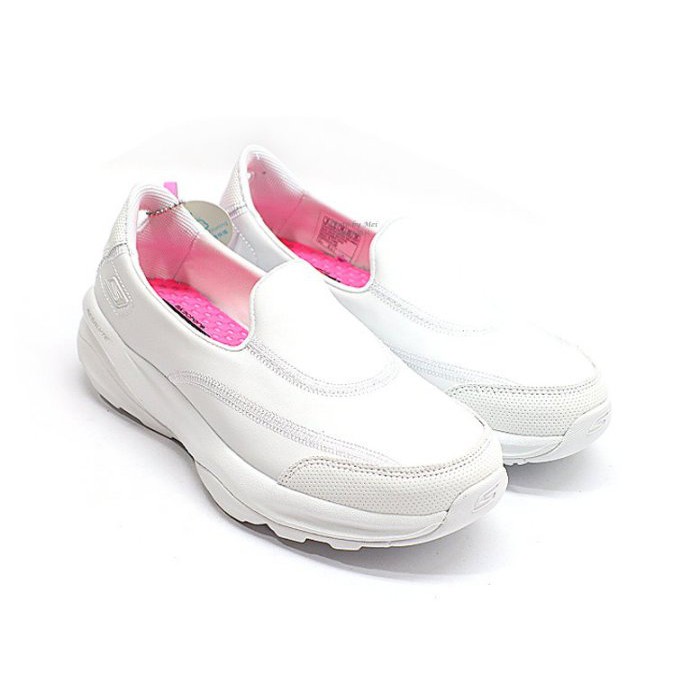 新品上架  SKECHERS GO FIT-ACE S 女款皮革面健走鞋 懶人鞋護士鞋休閒鞋 (白 13938WHT)