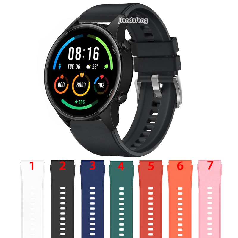 XIAOMI MI 適用於小米手錶顏色的凸面矽膠運動錶帶