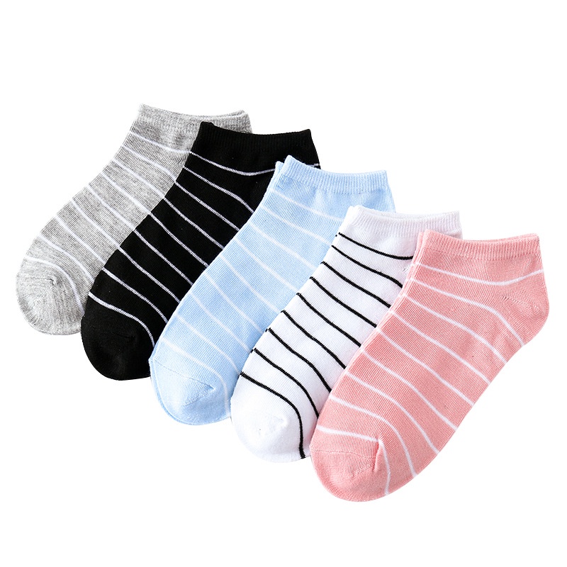 韓國襪子女士春夏季隱形襪 女襪細條紋 隱形短筒低幫襪