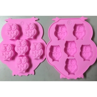 6孔貓頭鷹 矽膠模具 蛋糕模具 巧克力模具 手工皂 模具 烘焙模具 製冰盒 世界真奇妙