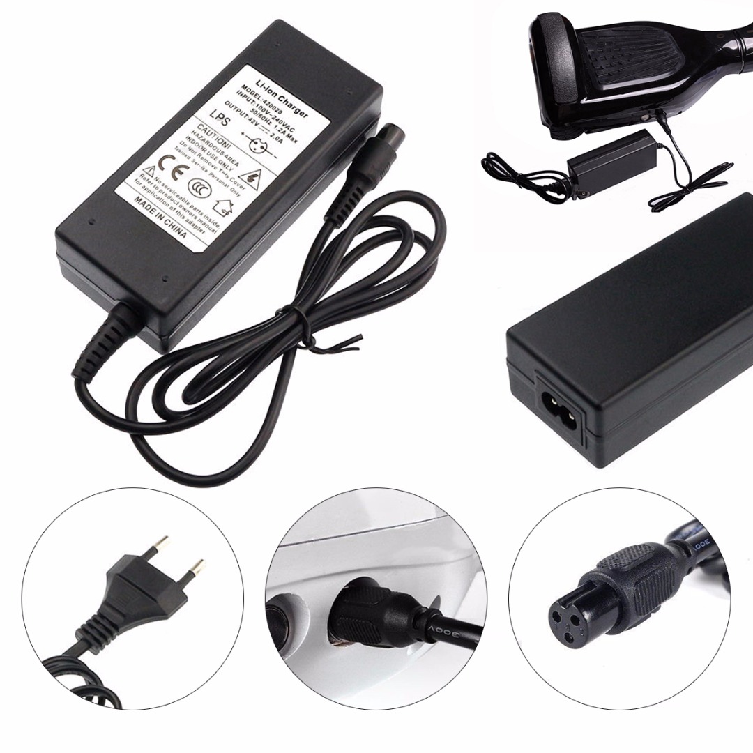 2轮平衡踏板车气垫板的42v 2a Eu电源适配器充电器 Whywellvip 蝦皮購物