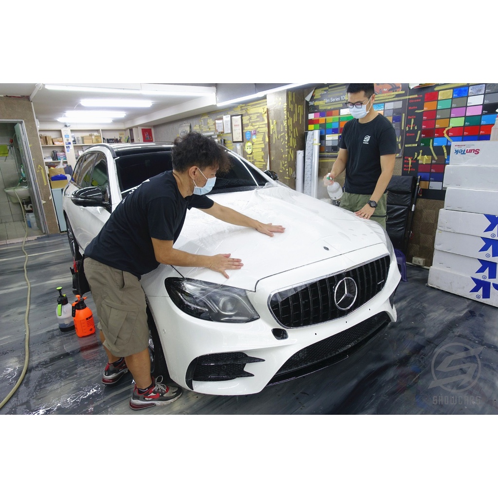 賓士 BENZ AMG E53 Estate S213 全車消光犀牛皮貼膜 霧面透明膜 夜色套件 消光白 E63