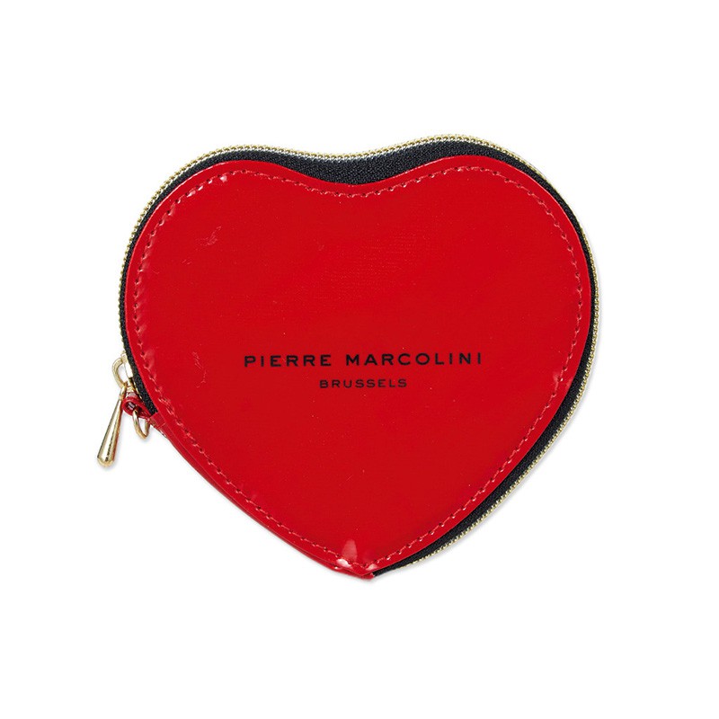 💟娃娃日雜包💟日本雜誌附錄 PIERRE MARCOLINI 比利時巧克力品牌合作愛心零錢包 口紅包 小物包 耳機包