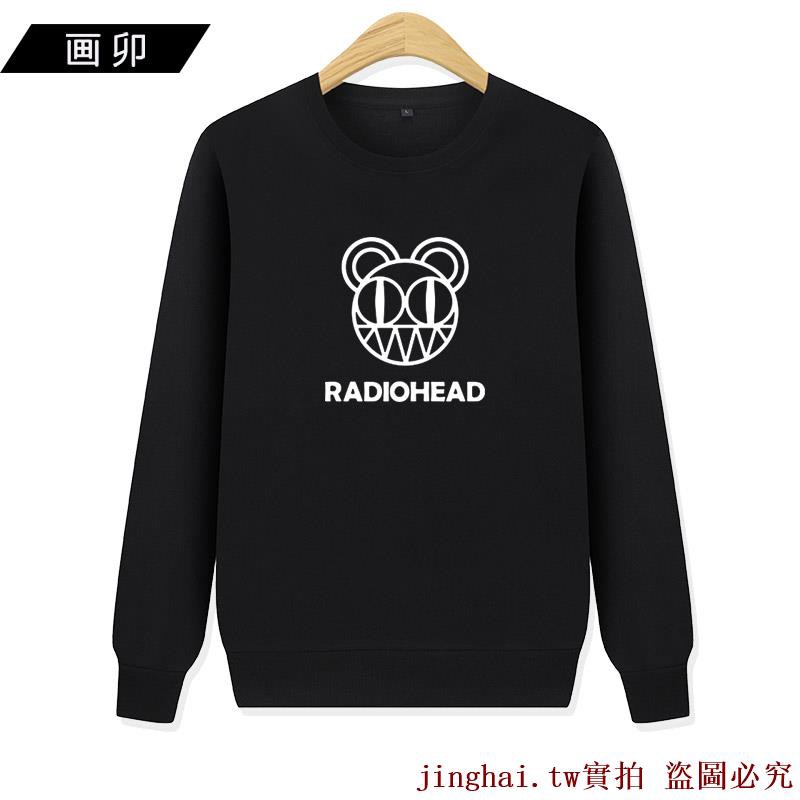 ZARA款Radiohead 搖滾樂隊印花長袖衣服男女時尚休閑秋裝圓領薄款衛衣| 蝦皮購物