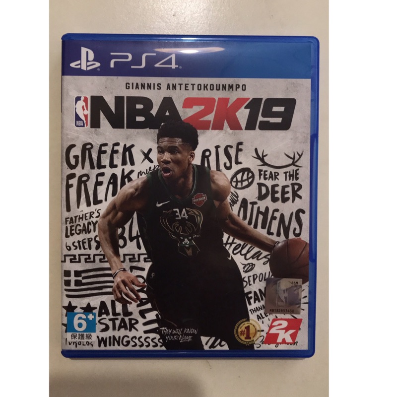 NBA 2K19 繁體中文版 PS4 實體光碟 2 手 9成新