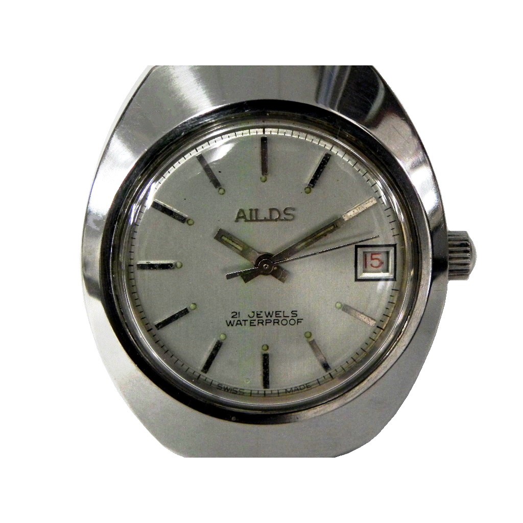 機械錶 [AILDS S3040]  AILDS 手上鍊古董男錶[21石][銀白面+日期]/時尚/中性錶