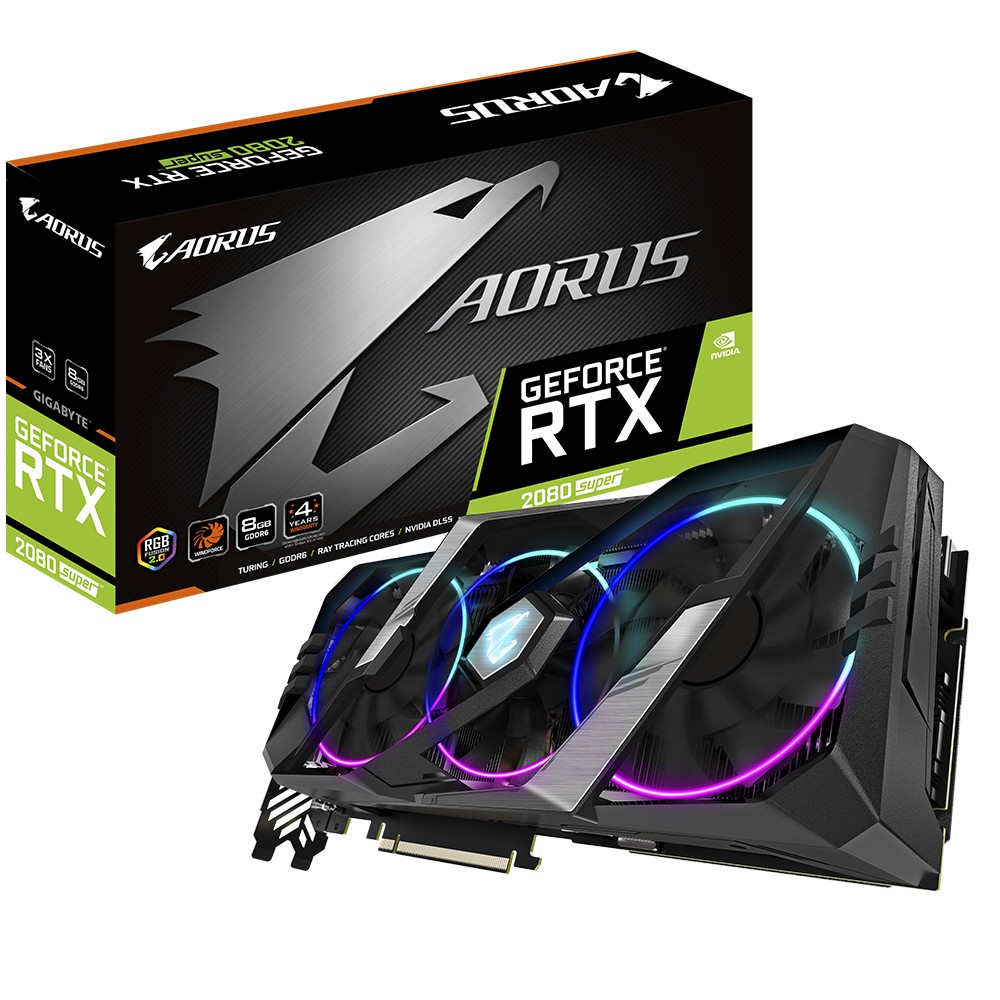 技嘉 AORUS RTX 2080S SUPER 8G 不鎖算力 全新庫存品 三環燈 神鷹 RGB 電競顯示卡