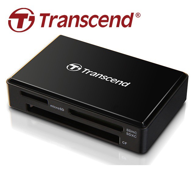 【Transcend 創見】RDF8 高速USB 3.1 多合1讀卡機-黑