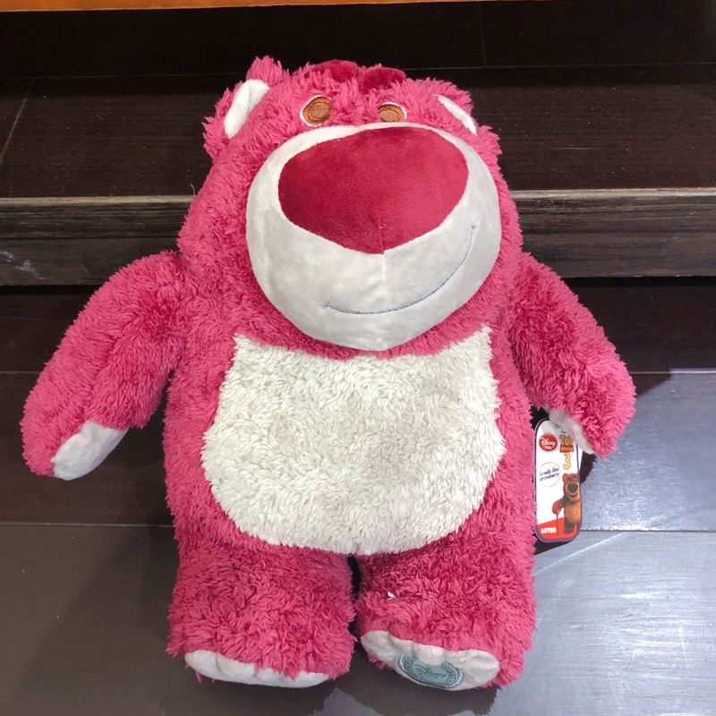 全新大型40公分 迪士尼 草莓味 熊抱哥 草莓熊抱哥 Toy3 玩具總動員 Lotso Bear娃娃 玩偶