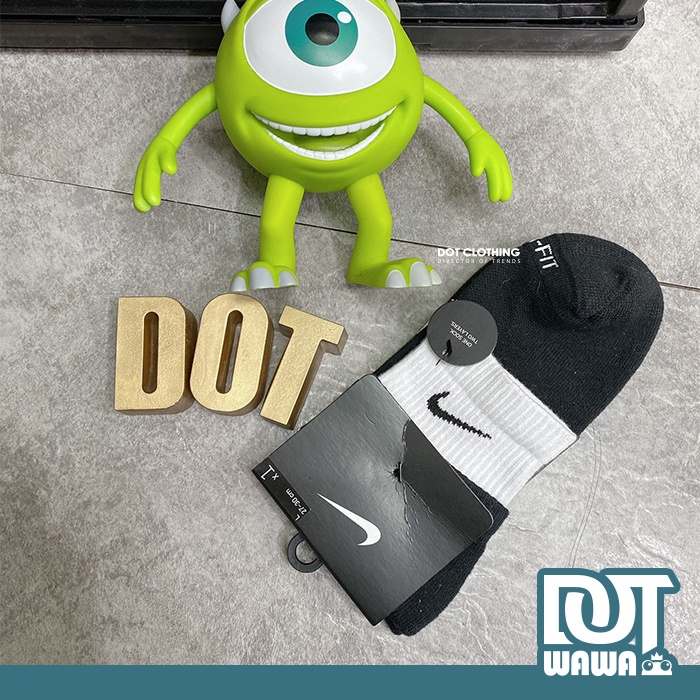DOT 蛙蛙店 Nike Double Socks 雙勾 中筒襪 雙層襪 襪子 黑 白 DH4058-011 一雙
