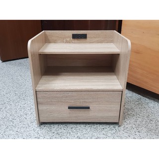 香榭二手傢俱*全新精品 橡木紋多功能抽屜收納 插座床頭櫃-床邊櫃-床邊桌-充電床櫃-床頭箱-矮櫃-置物櫃-矮桌-收納櫃