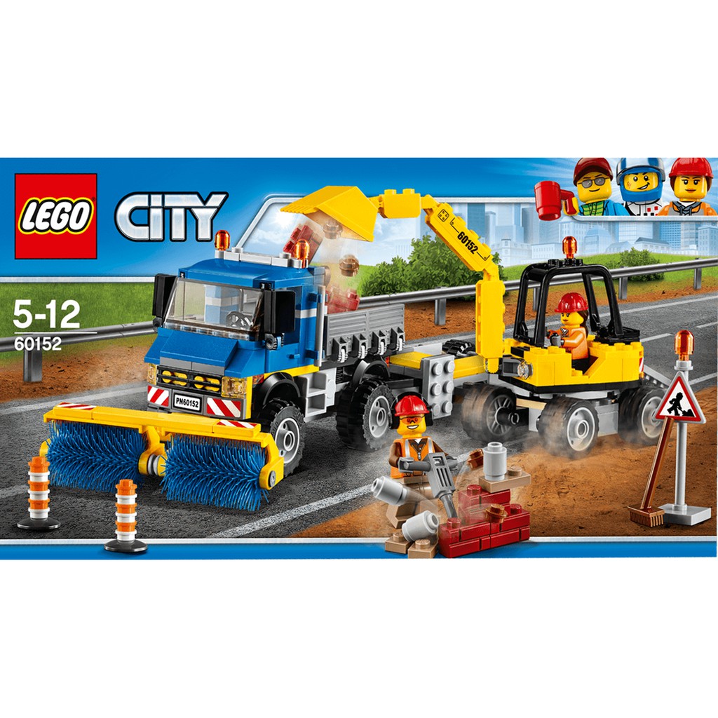 LEGO CITY 樂高 城市系列 60152 掃街車與挖掘機