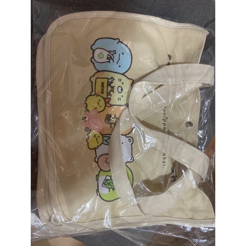 免運 全新 小夥伴 sumikko gurashi 帆布包 角落生物 紀念品 便當袋 手拿包 手提 文青 可愛 帆布袋