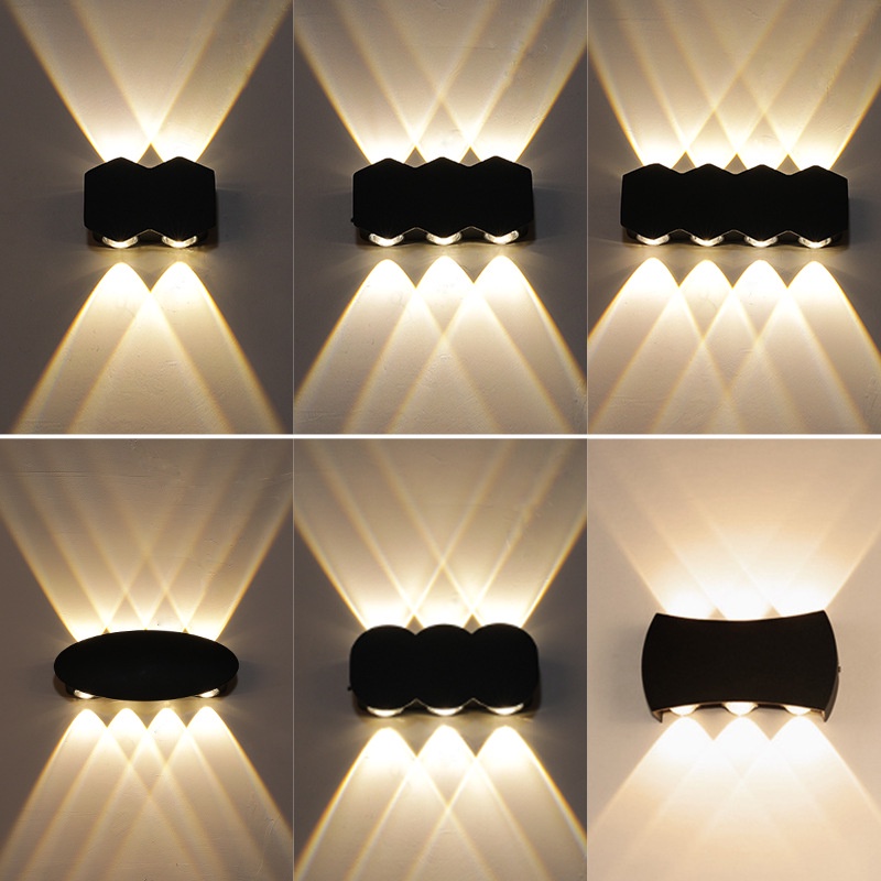 新款簡約創意led壁燈 防水戶外露台庭院燈 裝飾客廳卧室背景牆壁燈