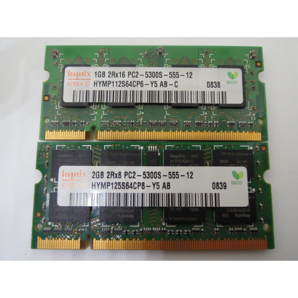 Hynix筆電記憶體DDR2 1G+2G