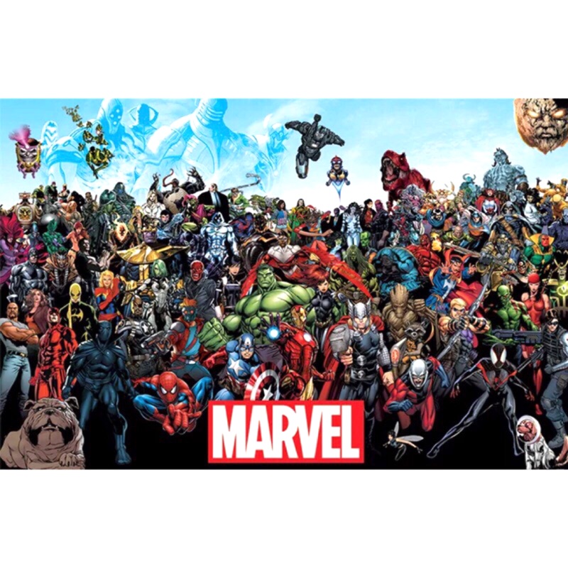 現貨 Marvel 漫威 全英雄海報 復仇者聯盟 鋼鐵人 美國隊長 浩克 驚奇隊長 蜘蛛人 黑寡婦 索爾 蟻人 緋紅女巫