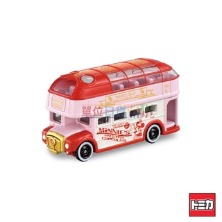 『 單位日貨 』日本正版 多美 TOMICA DISNEY 迪士尼 米妮 情人節 巧克力 雙層巴士 合金 小車