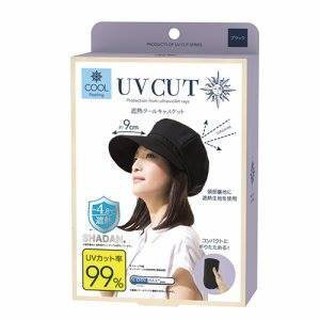 日本 COOL UV CUT 盒裝小顏遮陽帽-明星感鴨舌帽型貝雷帽 HOT帽款