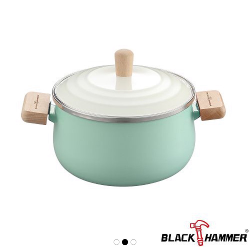 義大利 BLACK HAMMER 琺瑯雙耳湯鍋