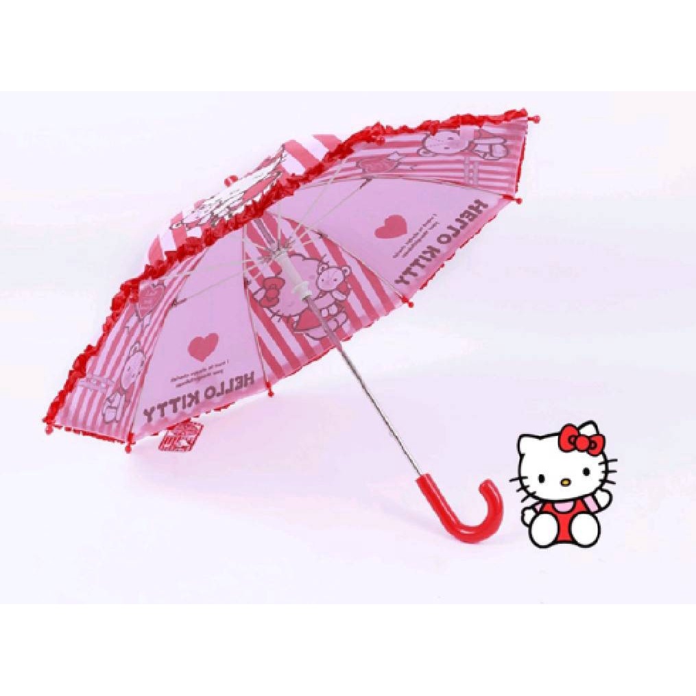 (現貨)【Hello Kitty/My Melody】可愛小童傘 晴雨兩用童傘 兒童雨傘 直傘 安全開關