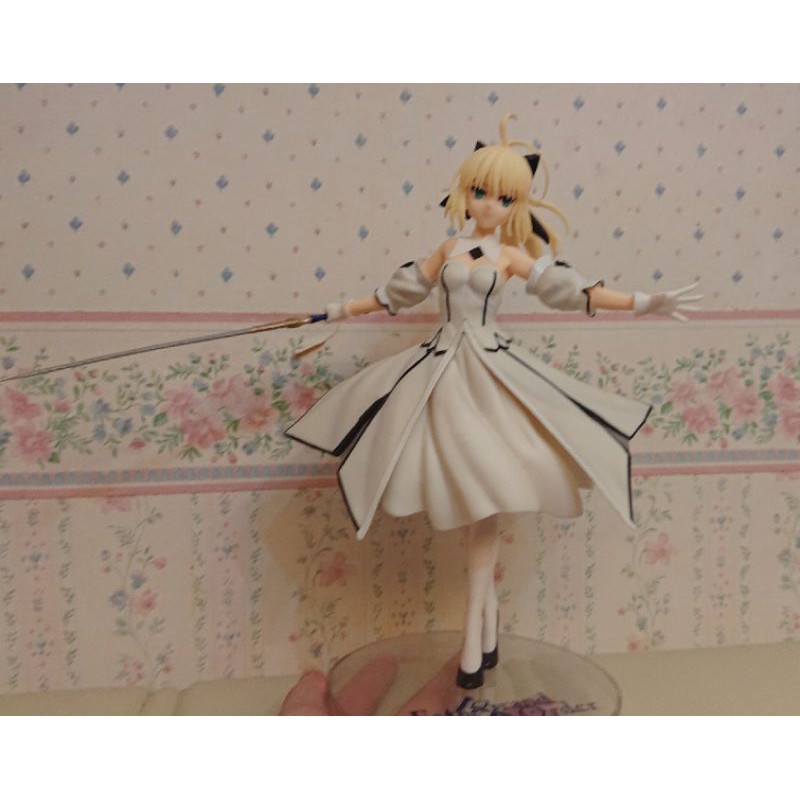 正版 拆擺 無盒 景品 白賽巴 SEGA SPM FGO Saber Lily 賽巴莉莉 fate 模型 公仔