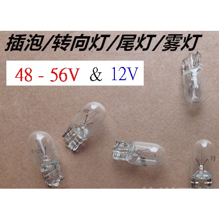 [changloria]燈泡插燈12V/48v小燈後燈方向燈電動車電動自行車 ebike 48V lamp light