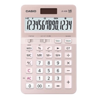 CASIO卡西歐-14位元 季節限定櫻花粉計算機/JS-40B-PK