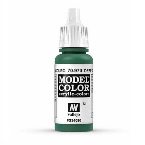 Acrylicos Vallejo 模型色彩 Model Color 072 70970 深綠色 17ml