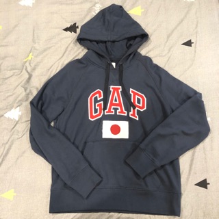 GAP 日本國旗 日本限定 帽T 深藍色 M