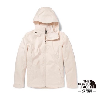 【美國 The North Face】女款 3合1 防水透氣 兩件式外套 保暖抓絨內件 5AZW-P4K 米白色