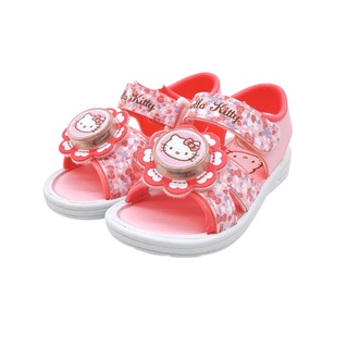 [現貨]燈鞋 Hello Kitty 小碎花輕量減壓休閒涼鞋 童鞋-粉色 卡通涼鞋 三麗鷗