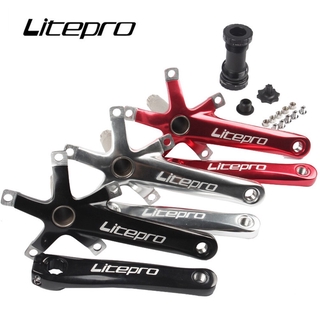 Litepro 曲柄折疊自行車鋁合金 170 毫米空心包括 MTB 山地自行車 BCD 130 曲柄組牙墊