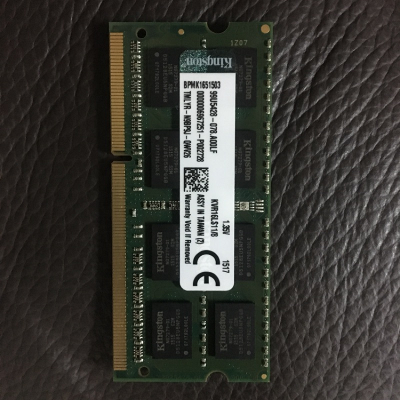 筆電DDR3 1600 8G 記憶體